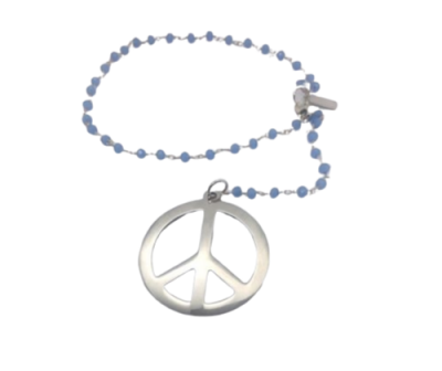 Peace Blue Chalcedony Tiny Bead Handmade Bracelet