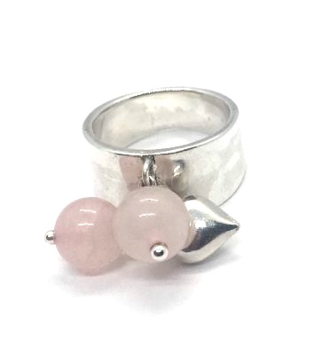 Love Rose Quartz Handmade Ring