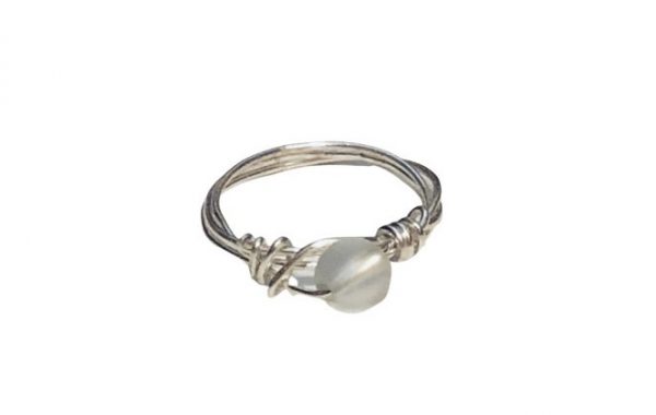 Togetherness Handmade Clear Crystal Quartz Wire Wrap Ring